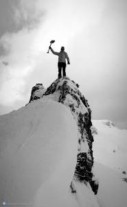 on the top