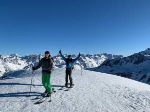 on the top