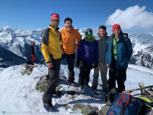 on the top