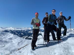 on the top