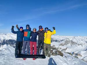 on the top