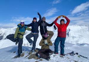 Yoga und Splitboardtour
