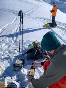 essen im schnee