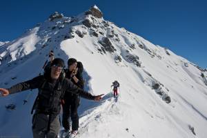 on the top