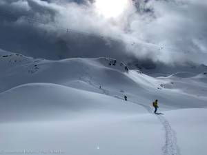 Nebel und Schnee